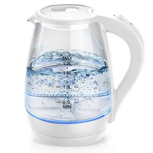 KEINVE Electric Kettle, 1.7L 1200W, Hot Water Boiler, Auto Shut Off, Boil-Dry Protection, BPA Free, Borosilicate Glass Electric Tea Kettle