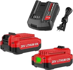 Craftsman V20 Battery & Charger 2-Pack Kit – 3.6Ah Replacement for CMCB202, CMCB100, CMCB124