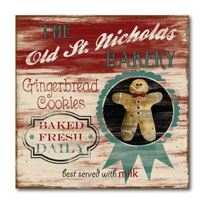 Courtside Market Old St. Nick bakery 16x16 Canvas