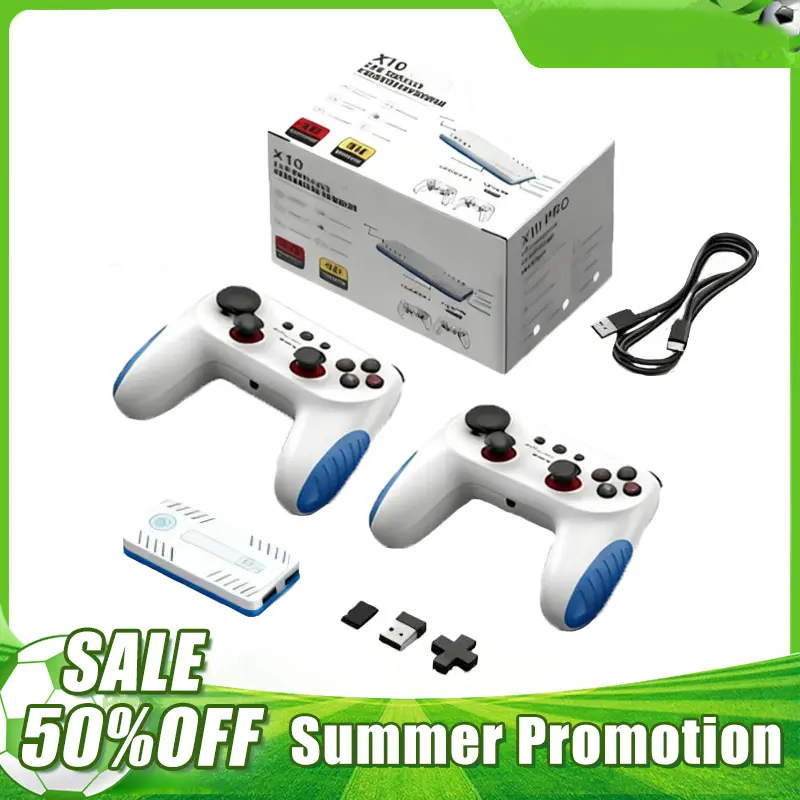 （ Arrival in 2-3 days） X10 Ultra EMU 4.8，128GB，Wireless Controllers with HDMl Output -2-Controllers Accessories