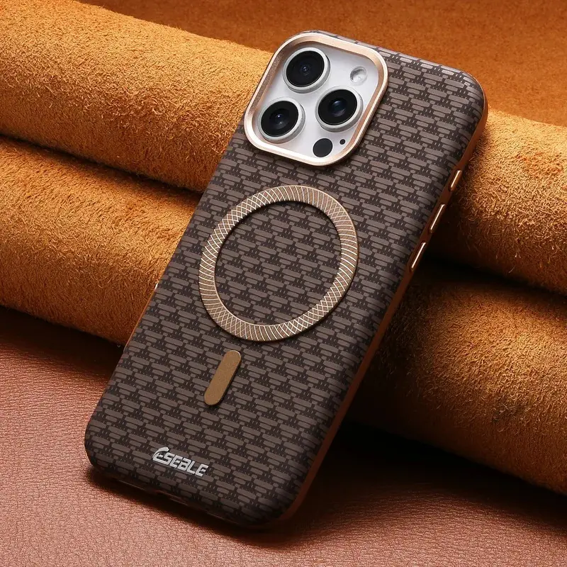 Luxury Business Leather Magsafe Phone Case For iPhone 17 16 15 14 13 Pro Max Magnetic Wireless Charging Matte Shockproof Cover Protection Protective