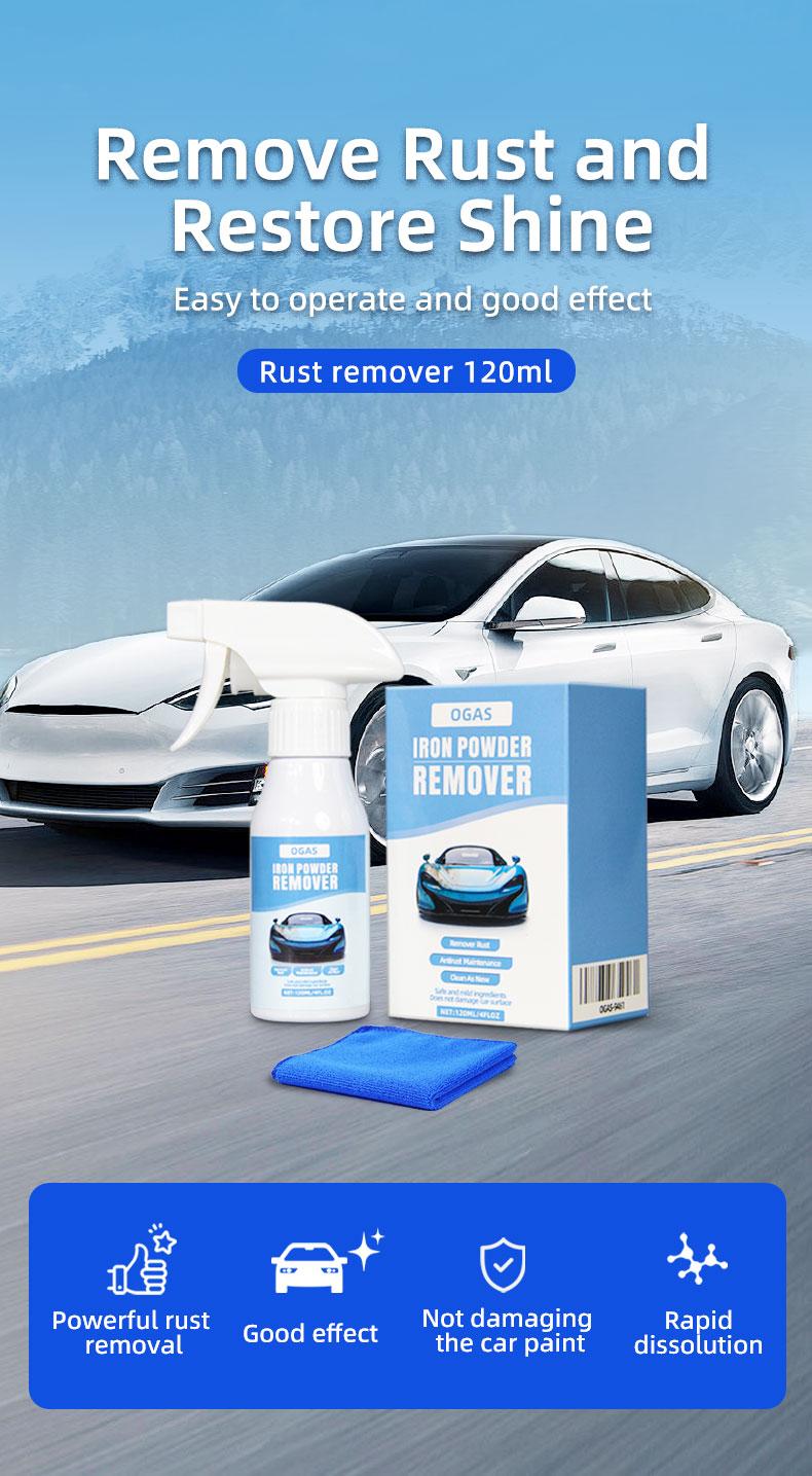 Automotive Rust Remover Spray-Duty Iron Remover Spray - Fast-Acting Rust & Iron Converter, Safe for All Automotive Paints, Wheel Rim, Motorcycles, RV, Boat, Restores Metal Surfaces