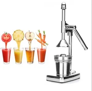 Heavy Duty Manual Juicer Press - Stainless Steel Hand Press Citrus & Vegetable Fruit Squeezer Machine for Home, Bar & Street Vending