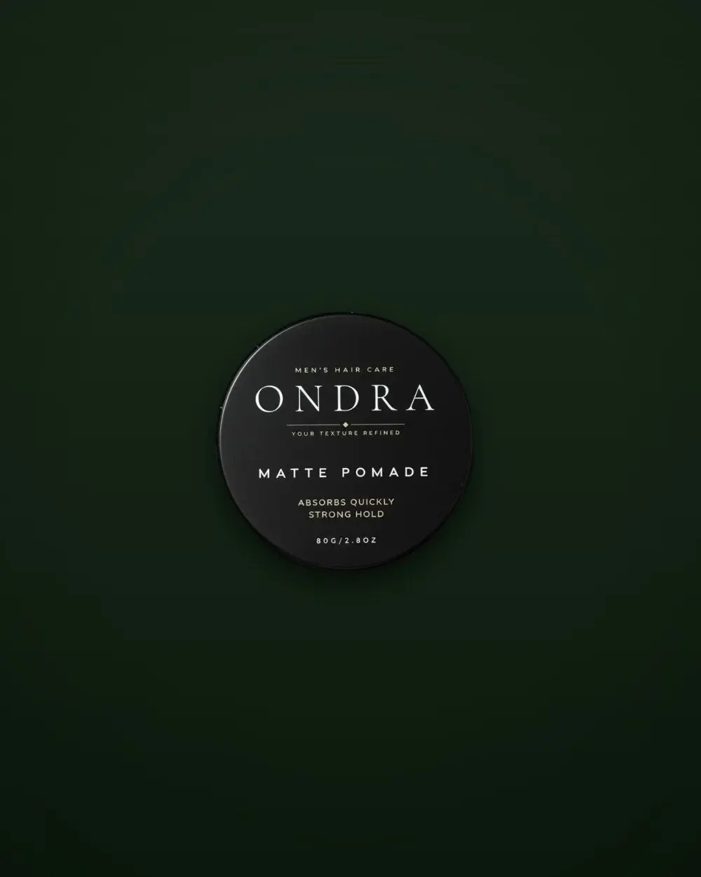 ONDRA Matte Pomade - Natural Hold Hair Styling for Men | Clean Finish