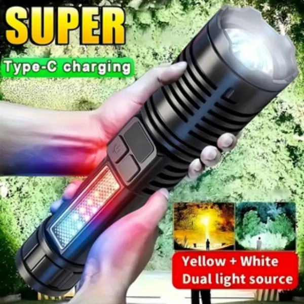 This Ultra-long-lasting High-intensity Flashlight Features 5 Adjustable Modes Super Bright Rechargeable with LCD Digital Display Powerful Handheld LED Flashlights Perfect For Outdoor Cycling And Exploration. It Makes A Great Gift For Men