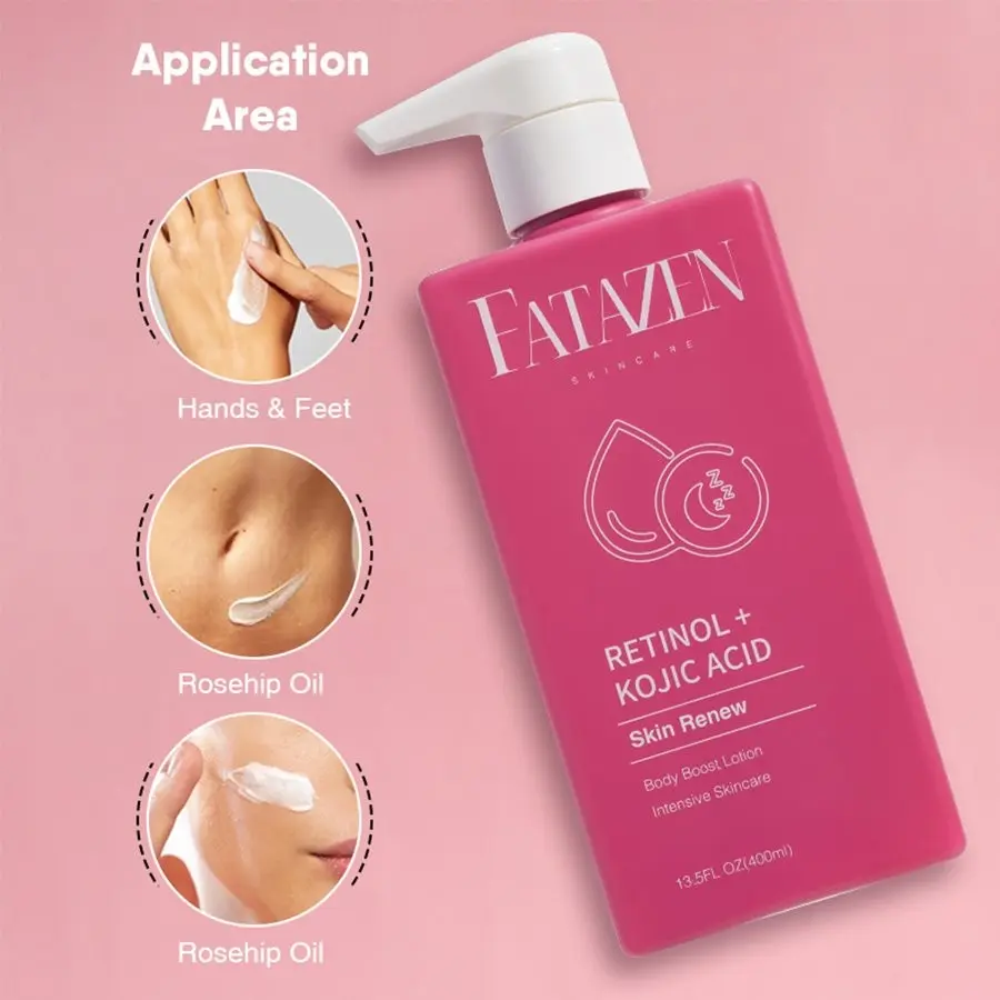 Fatazen 400ML Moisturizing Hydrating Body Lotion Moisturizer, Brightening Fragrance, Long Lasting Scent, Deep Hydration for Dry Skin, Suitable for Home & Commute
