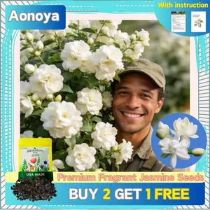 【Buy 2 Get 1 Free】50/100 Climbing Jasmine Flower Seeds Fragrant Plant for Planting Garden Home Four Seasons Evergreen Silver Jasmine Garden Balcony Climbing Flower Non-GMO