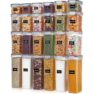 Food Storage Container with Lid, 8/16/24 Food Storage Box, Cereal Storage Container, Kitchen Storage Organizer, Household Kitchen Products, Utensils
