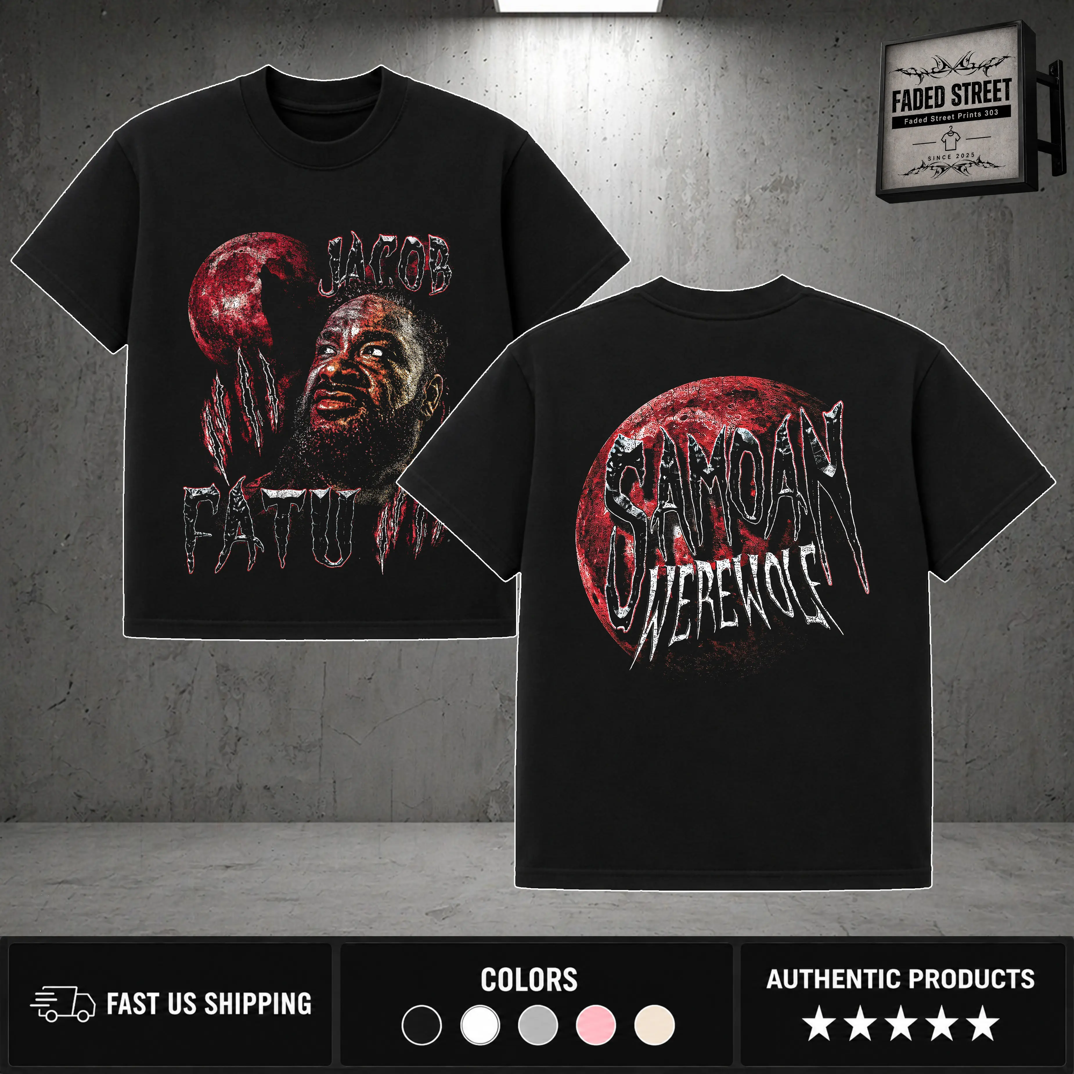 WWE JACOB FATU NEW TEE, Wrestling Tee, WWE Tee, Wrestling Gift, Sports Shirt, Workout T-shirt, Gift for Him Gift For Her Hoodie Sweatshirts Classic Cotton Fabric Menswear