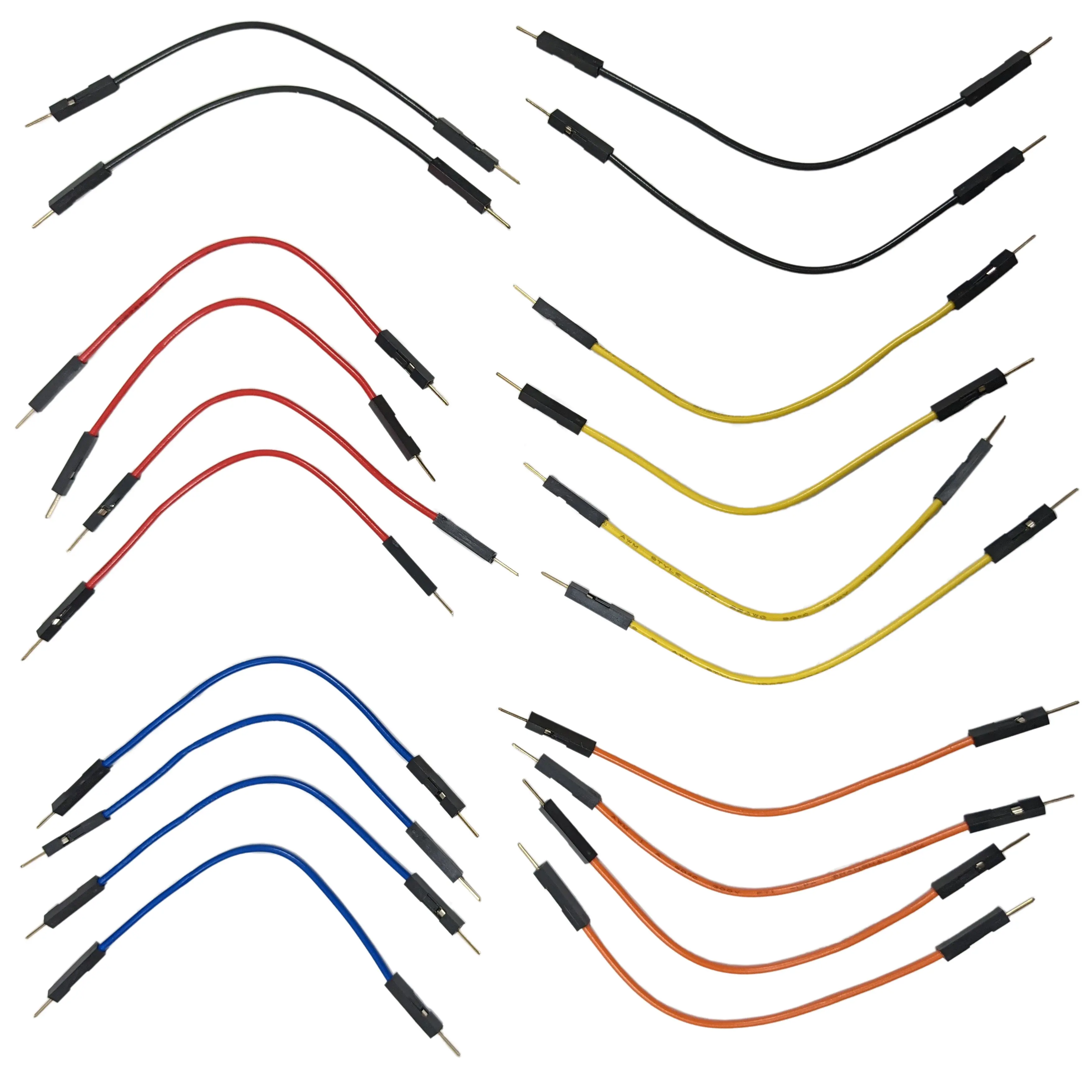 20 Piece 4-inch Male to Male Jumper Wires for Solderless Breadboard, 22 Gauge, Includes 5 Different Colors