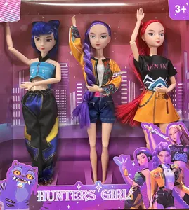 K-Pop Demon Hunter Anime Doll 11.5 Inch, Cute Music Light Toy, Jointed Action Figure, Rumi Mira Zoe, Fan Gift, Desktop Display