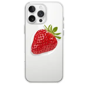 Rainbow Summer Strawberry Fresh Fruit Cute Magnetic Pop Socket Phone Grip Vibrant Color Phone Grip Popsocket Kindle Grip Accessories