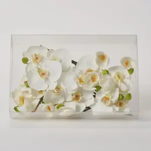 Real Touch White Orchid Phalaenopsis Spray Box of 12 Individual Bloom & Bud Picks