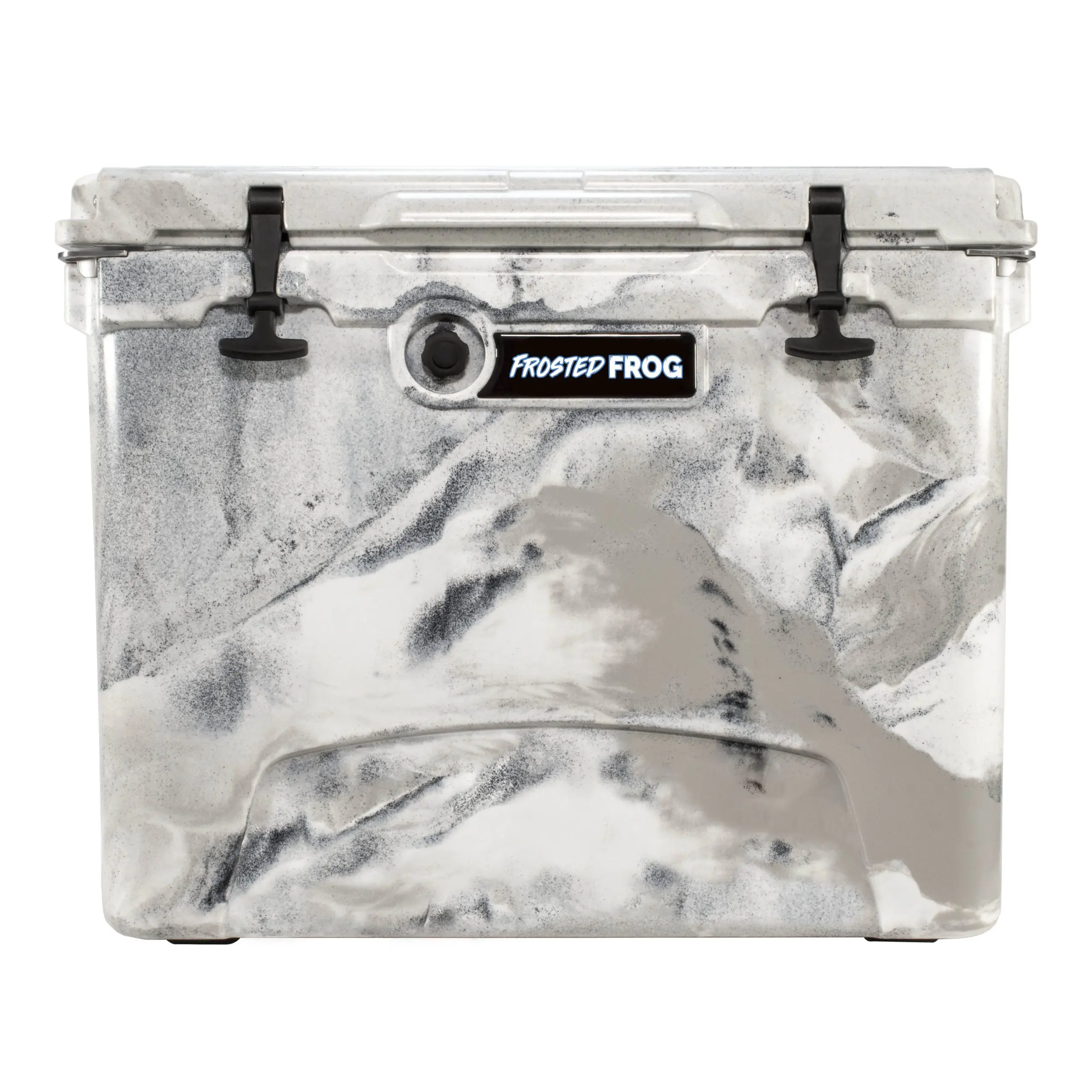Frosted Frog 60 QT Cooler with Wheels & Telescoping Handle - White Camo Cooler, 60 Quart