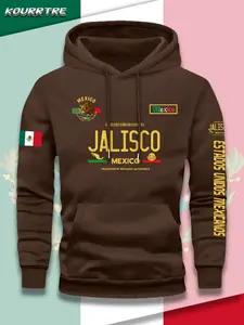 Men's Fall Winter Dark Art Hoodie, Montirex Letter Print, Fashionable and Practical, Casual Daily Wear