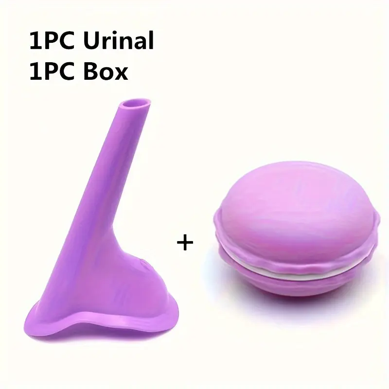 Compact Collapsible Silicone Female Portable Urinal Funnel With Reusable Stand And Carrying Case - For Women, Travel, Camping, Hiking, Sanitation Hygiene Accessory
