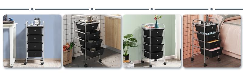 【Heavy Duty】Yaheetech Multiple Drawers Rolling Storage Cart, Multipurpose Organizer Rolling Utility Cart, Easy Assembly Effortless for Mobility Office/Home/School/Beauty Salon Use