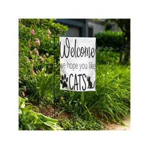 Welcome We Hope You Like Cats Garden Flag