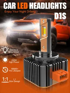 Quit Squinting in the Dark! 800% Brighter D1S D3S LED Bulbs, 250W High Power Vision Upgrade, Professional Car Gadgets, Heavy Duty Cooling, Direct Upgrade for Old Yellow Light, Compatible con Luces LED Para Carro, Led Car Lights