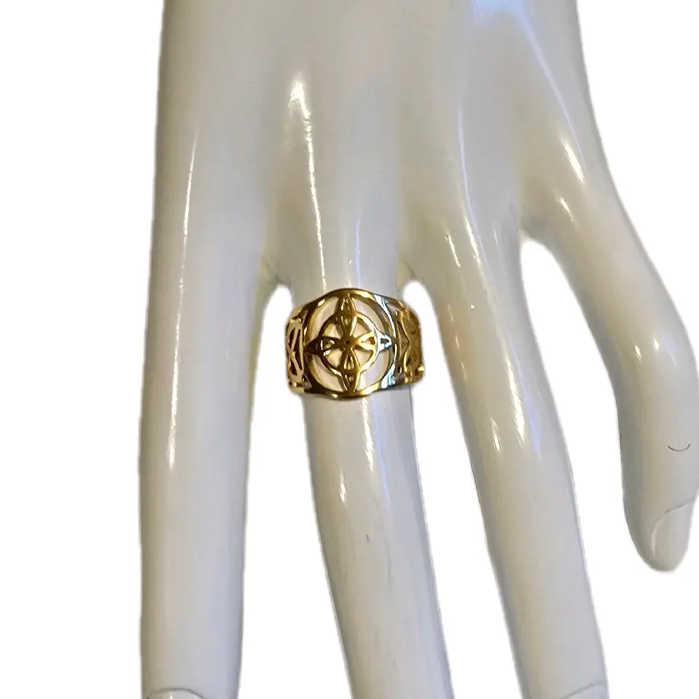 Witches Knot Stainless Steel COLOR GOLD Closed Ring for Women