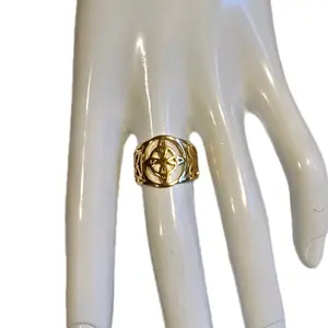Witches Knot Stainless Steel COLOR GOLD Closed Ring for Women