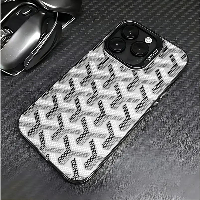 Minimalist Arrow Pattern Laser Soft TPU Phone Case Shockproof Anti Drop Protective Cover For 13 14 15 16 17 Pro Max Series