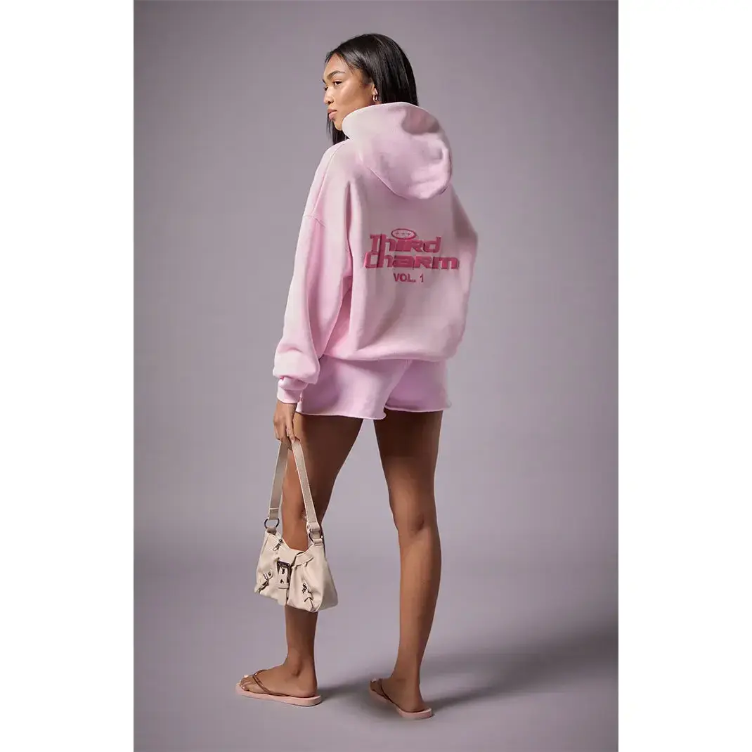 Third Charm Women's Pink Puff Graphic Vol. 1 Hoodie