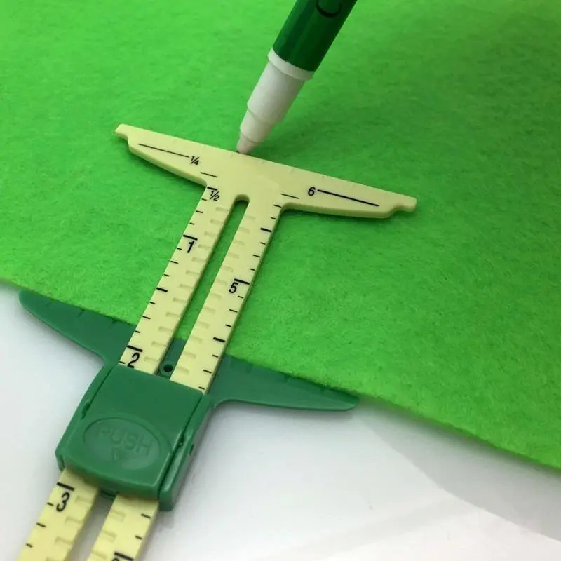 1pc High Quality 5 in 1 Sliding Gauge with Nancy Measuring Sewing Tools Stitching Tool Ruler Tailor Ruler Tool Accessories Tape Measure for Sewing