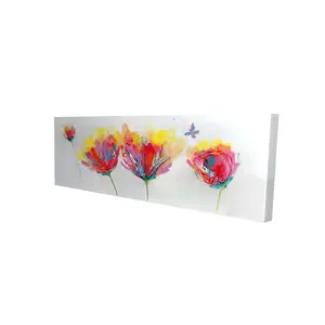 360 Stand 20x60 in. Vibrant Butterfly Bloom Floral Wall Print - 360-Degree Stand Decoration, Artistic Photo, Romantic Room Home Decor, Ideal Home Supplies Gift, Flower