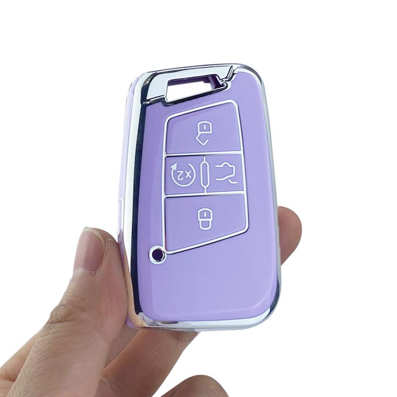Key Fob Cover Case Compatible with VW Atlas Arteon Golf Jetta Passat Tiguan Taos Skoda Kodiaq Superb Accessories