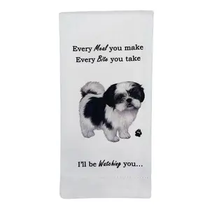 Shih tzu Black and White Kitchen Towel
