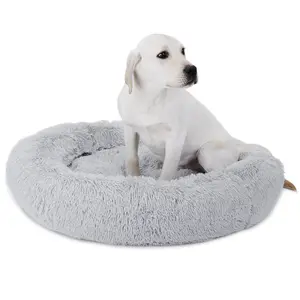 Segawe 30" Calming Ultra Soft Shag Faux Fur Dog Bed for Medium Small Dogs and Cats