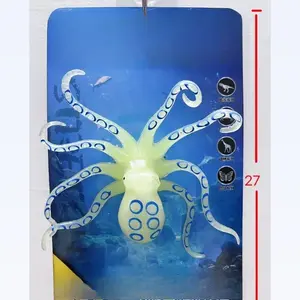 Glow-in-the-dark stretchable octopus jellyfish toy, luminous marine animal toy, suitable for home play, party gifts, classroom entertainment, birthday presents, aquarium decoration, car decoration, outdoor recreation butter squishy popping