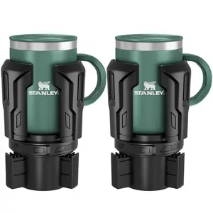 FITDRIVE Car Cup Holder Expander Universal for Yeti Hydro Flask Nalgene Stanley Owala Tumblers 24/32/45/50 oz Water Bottles Auto Lock Design Adjustable Arms