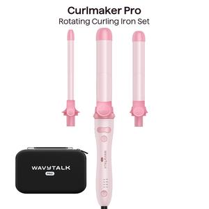 Wavytalk Curlmaker Pro, Rotating Curling Iron Set, 3 Detachable Barrel (0.5", 1", 1.25") ,Meet Different Curly Hair Needs