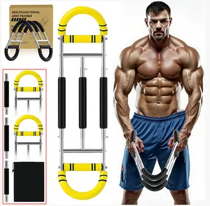 NEW Version 2025 Pro Arm Trainer Chest Workout Strengthen Chest and Arm Muscles Men's Fitness Trainer Detachable Portable Spring Resistance Home Equipment for Beginners and Enthusiasts TikTokShopBlackFriday