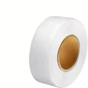 1 Rolls Fabric Fusing Tape Adhesive Hem Tape Iron On Tape Each 1.5cm(White/Black, 70 Yards)