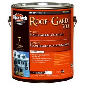 Gardner-Gibson 5527-1-20 Black Jack Roof Gard 700 White Elastomeric Roof Coating- 3.6 qt., Cracking, Roofing