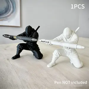 3D Printed Samurai Pen Holder Desk Organizer, Holds Pens Pencils, Dark Ninja Style, Creative Gift for Boyfriend Colleague Friend