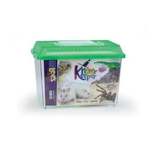 212 MAIN Small Kritter Keeper - 20015, Rectangular Space Saver Terrarium Kit with Airline Hole, Insect Home Pet Supply Cage