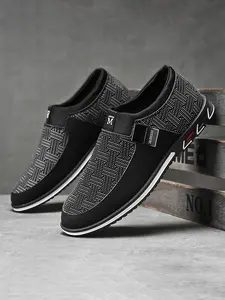 Business Style Solid Color Slip on Lightweight Sneakers, Trainers for Men, Casual Comfortable Breathable Non-slip Sneakers, Fashionable Shoes for Daily Wear, Boy