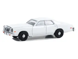 1977-78 Dodge Monaco Police Pursuit White Blank - Hot Pursuit Diecast 1:64 Scale Model - Greenlight 43013