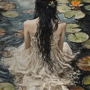 The little girl selling posters