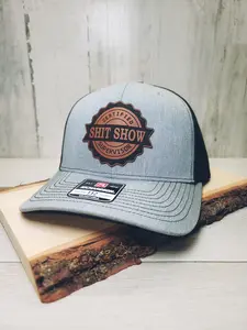 Certified Shit Show Supervisor Hat Leather Patch Richardson 112 Hat mens hats dad hats Premium Caps Snapback Trucker Cap