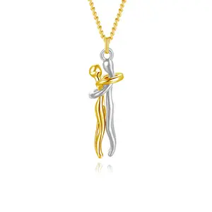 XINCUIYU Personality Couple Hugging Pendant Necklace With Stainless Steel Chain.Declaration of Love.Birthday Valentine's Day Christmas Gifts Jewlery