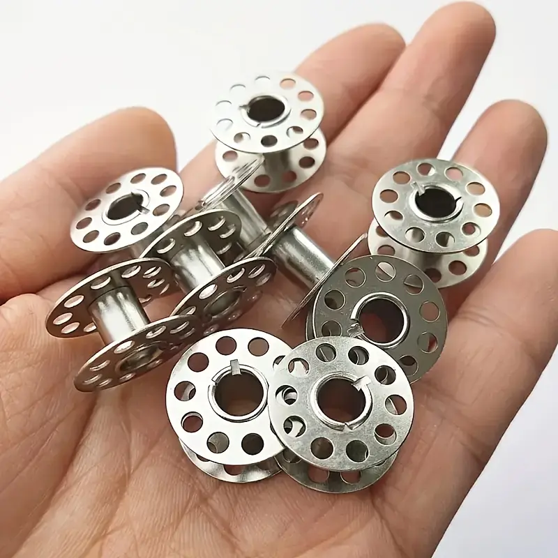 50pcs Metal Spools Accompanied by a Storage Box for Convenient Organization. Accessories for Home Sewing Machines And Tools for Sewing, Including a Sewing Box.