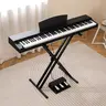 COSTWAY - 88-Key Keyboard Piano Set with Adjustable Stand-Black Gift Season BlackFriday Friends Giving