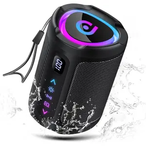 Speaker, 2026 Portable  Speakers with Led Light,  5.4, 15H Playtime,  Bass, IPX7 , Outdoor Speaker for Travel, , Party, Biking.