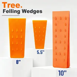 3-Piece Plastic Log Splitting Wedges Set, Sizes Include 5.5 Inch, 8 Inch & 10 Inch, Non-Slip Design Ideal for Chainsaw Use