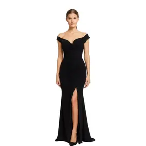 Emilia Glitter Off Shoulder Gown